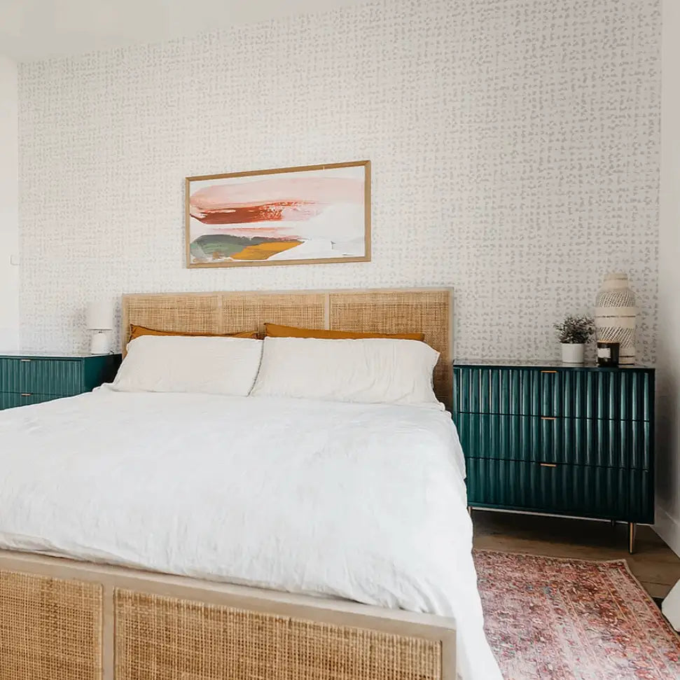 Barlow Wallpaper - Neutral Block Pattern - Loomwell Home Goods