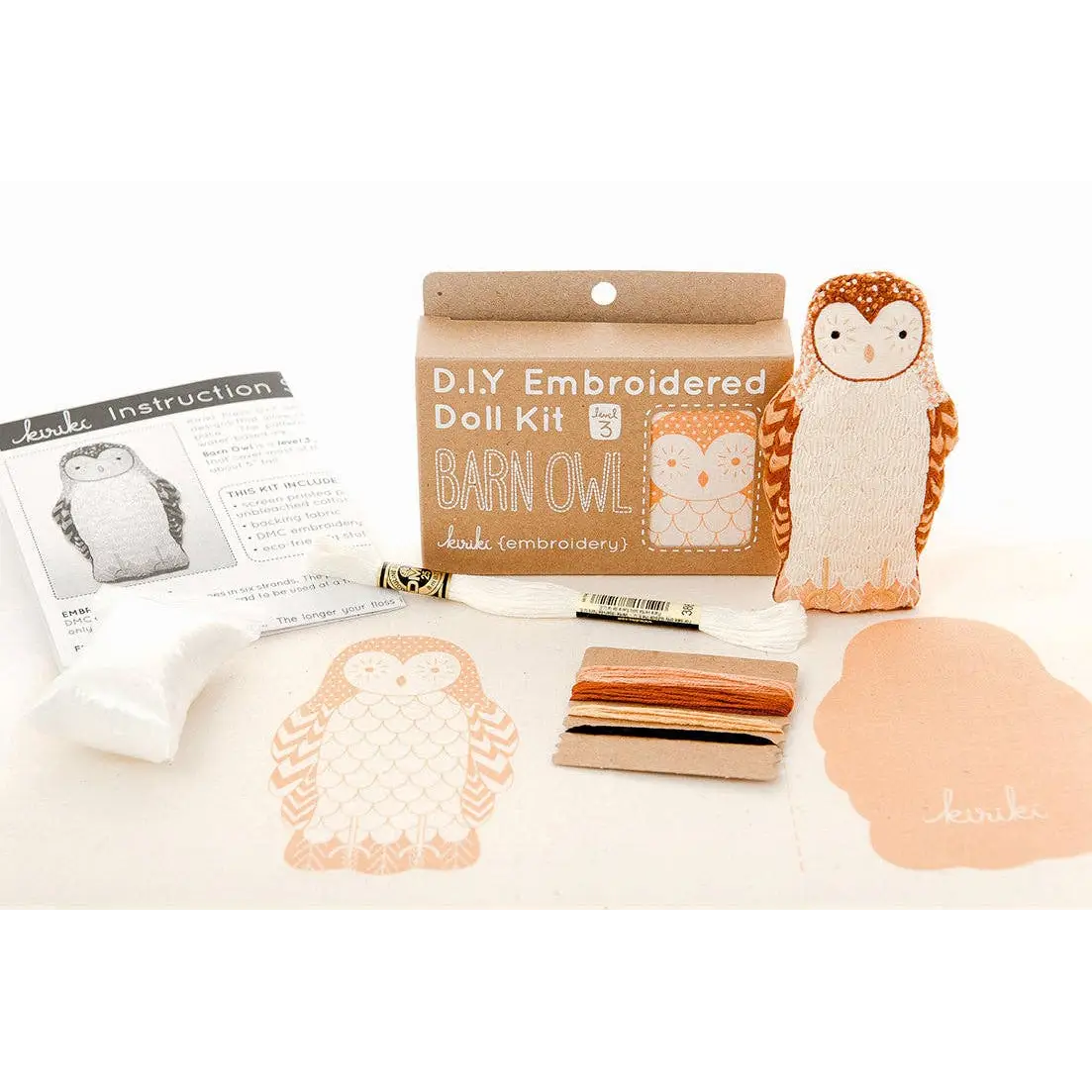 Barn Owl - Embroidery Kit - Kiriki Press
