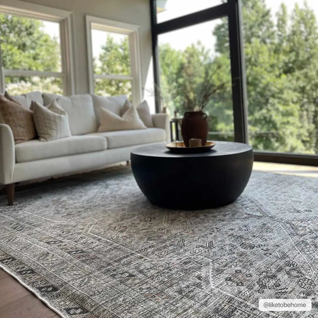 Barny Beige Washable Area Rug - Boutique Rugs