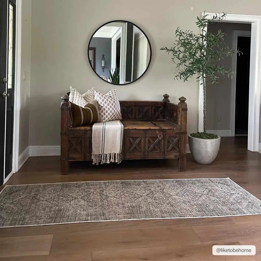 Barny Beige Washable Area Rug - Boutique Rugs