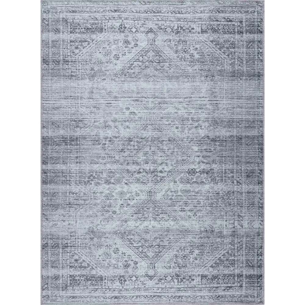 Barny Cream & Gray Washable Rug - 5’3’’ x 7’3’’ Rectangle - Boutique Rugs