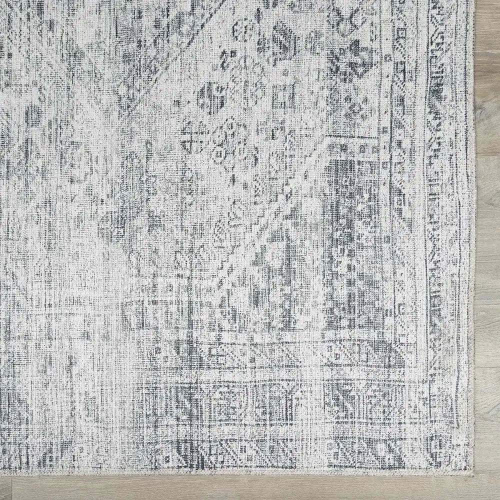 Barny Cream & Gray Washable Rug - Boutique Rugs