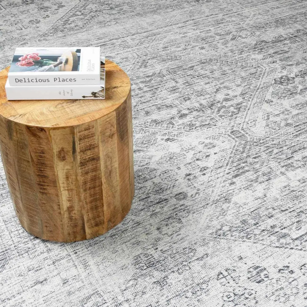 Barny Cream & Gray Washable Rug - Boutique Rugs