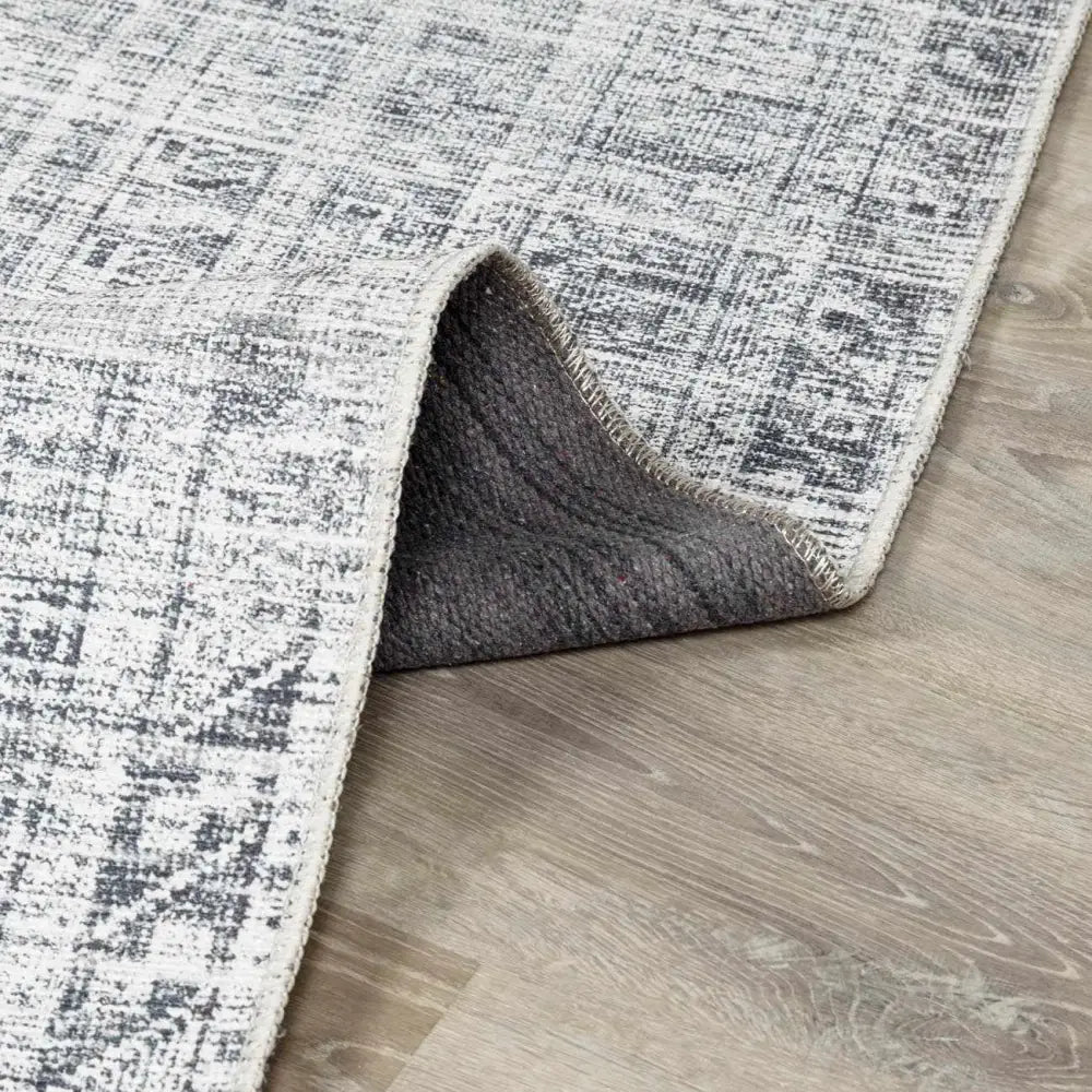 Barny Cream & Gray Washable Rug - Boutique Rugs