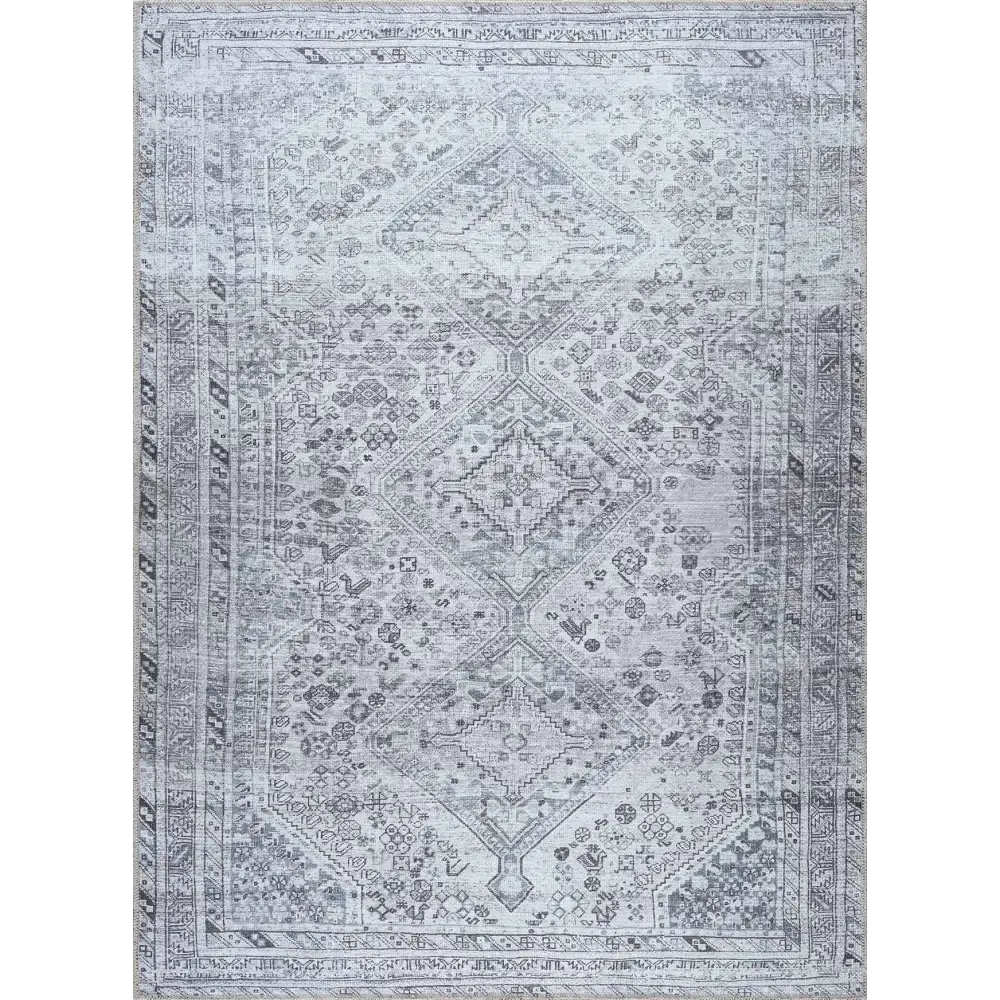 Barny Gray Washable Area Rug - 5’3’’ x 7’3’’ Rectangle - Boutique Rugs