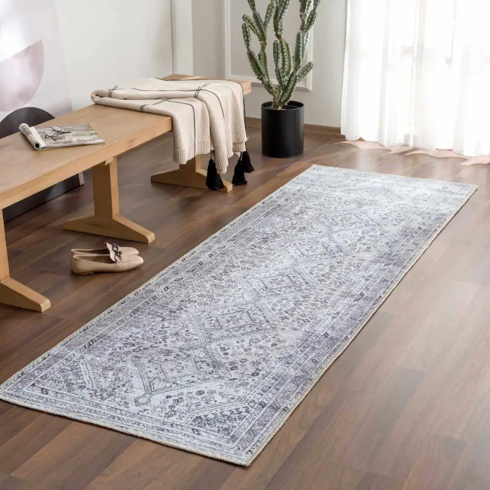 Barny Gray Washable Area Rug - Boutique Rugs