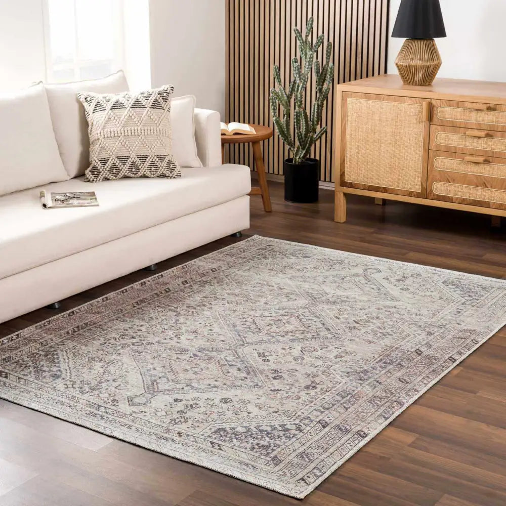 Barny Tan Washable Rug - Boutique Rugs