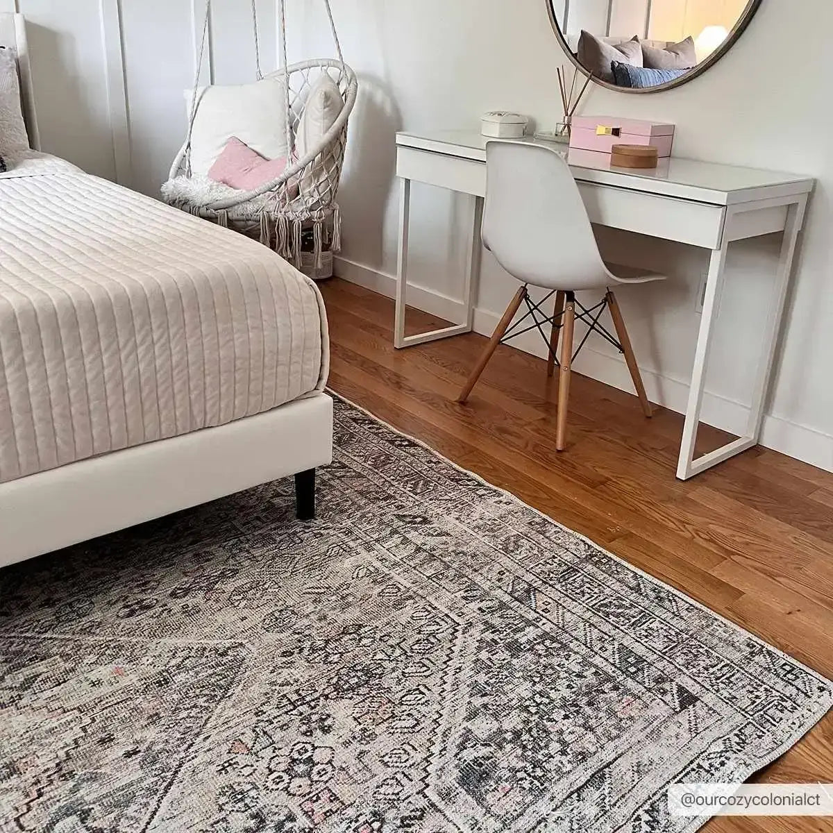 Barny Tan Washable Rug - Boutique Rugs