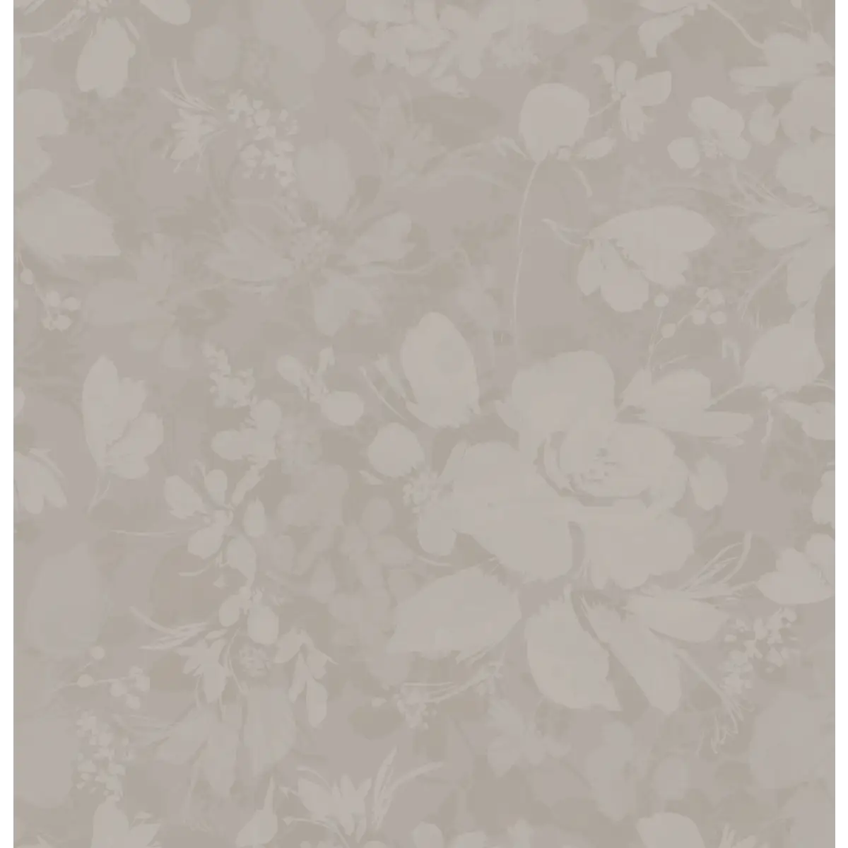 Bates Wallpaper - Flowers - by Taddy Mikelaites - Sample 1 foot by 1 foot / Charcoal - Loomwell Home Goods