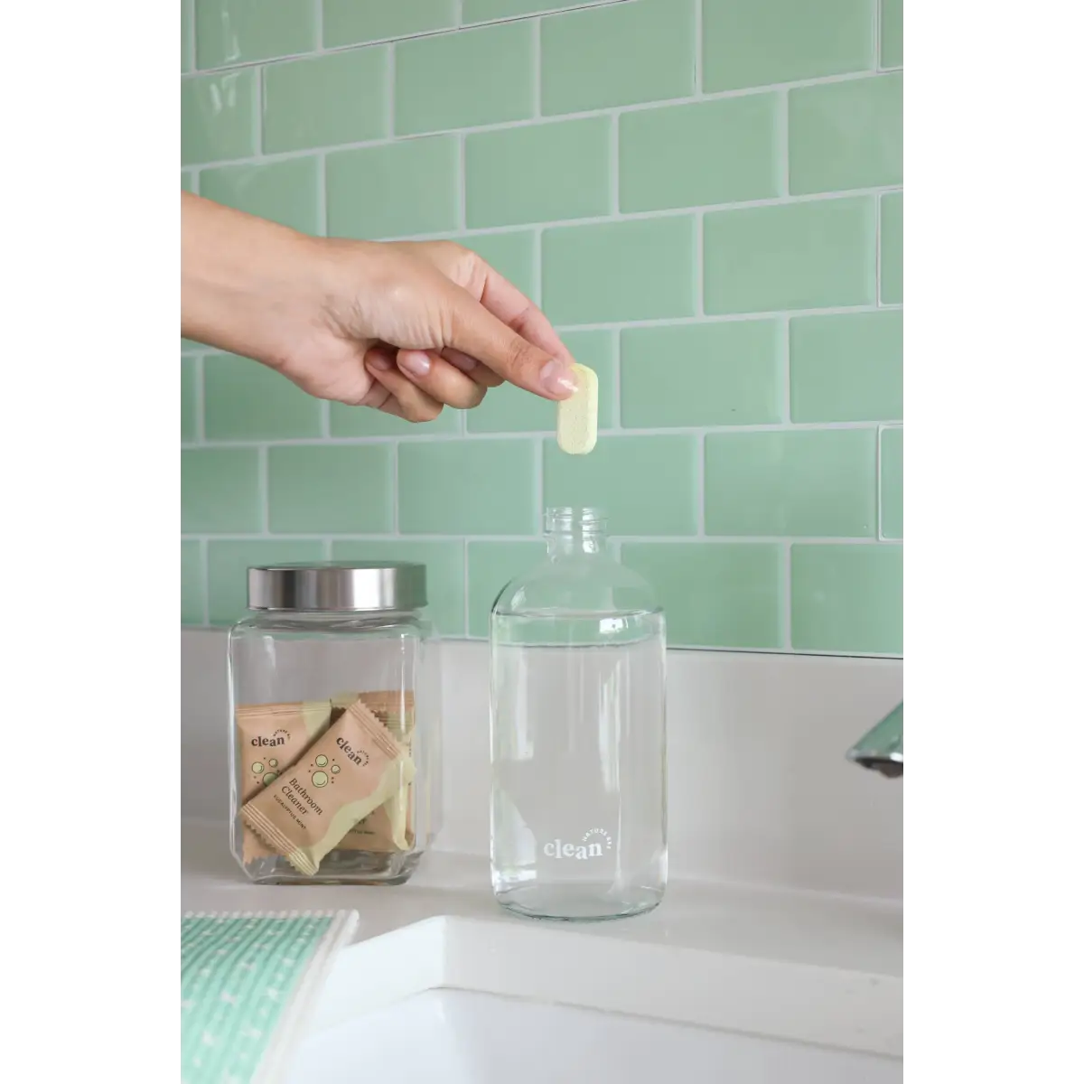 Bathroom Cleaner - Concentrate Refill Tablet - Eucalyptus Mint - NATURE BEE