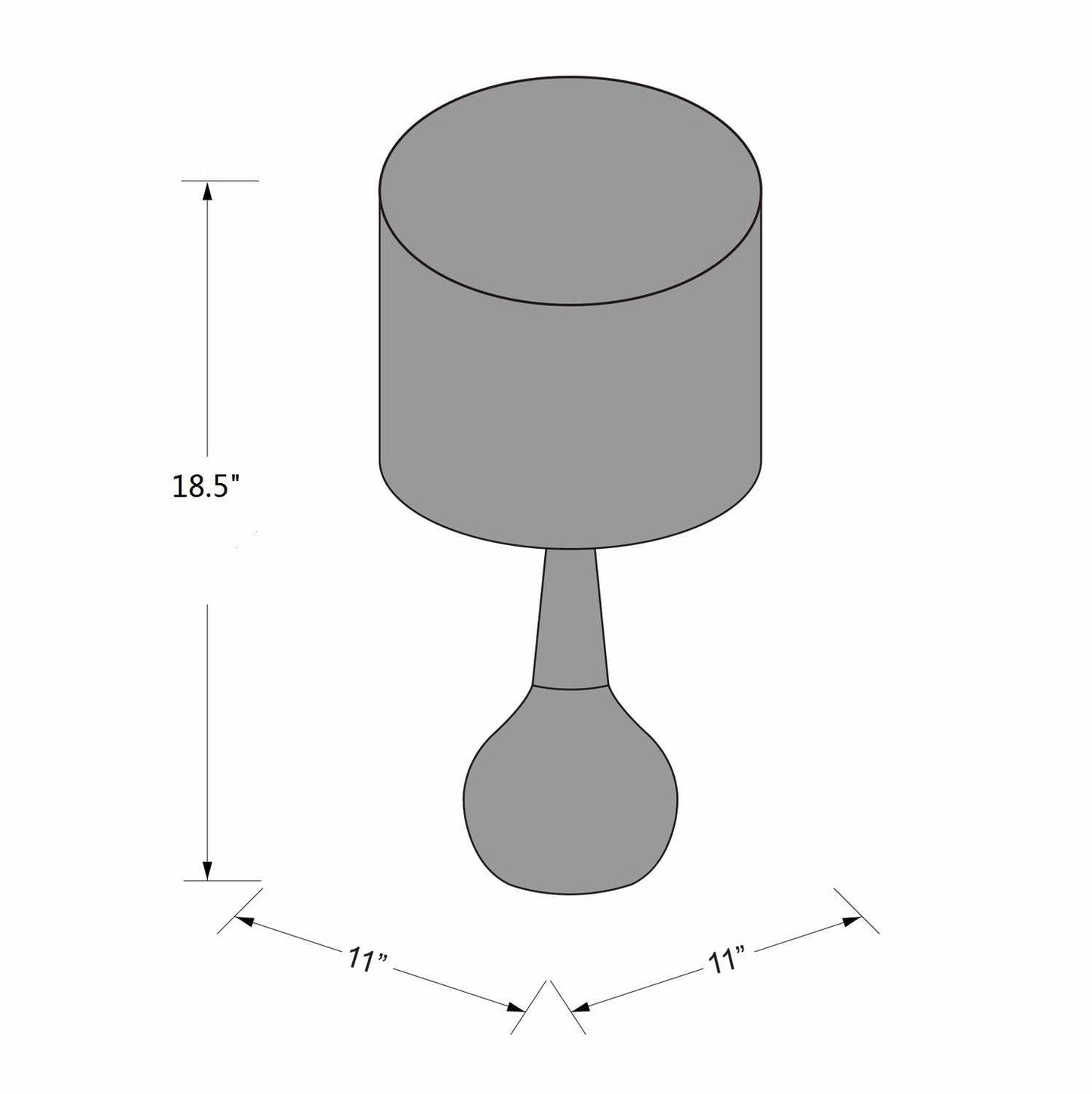 Lampe de table en céramique blanche Baugo