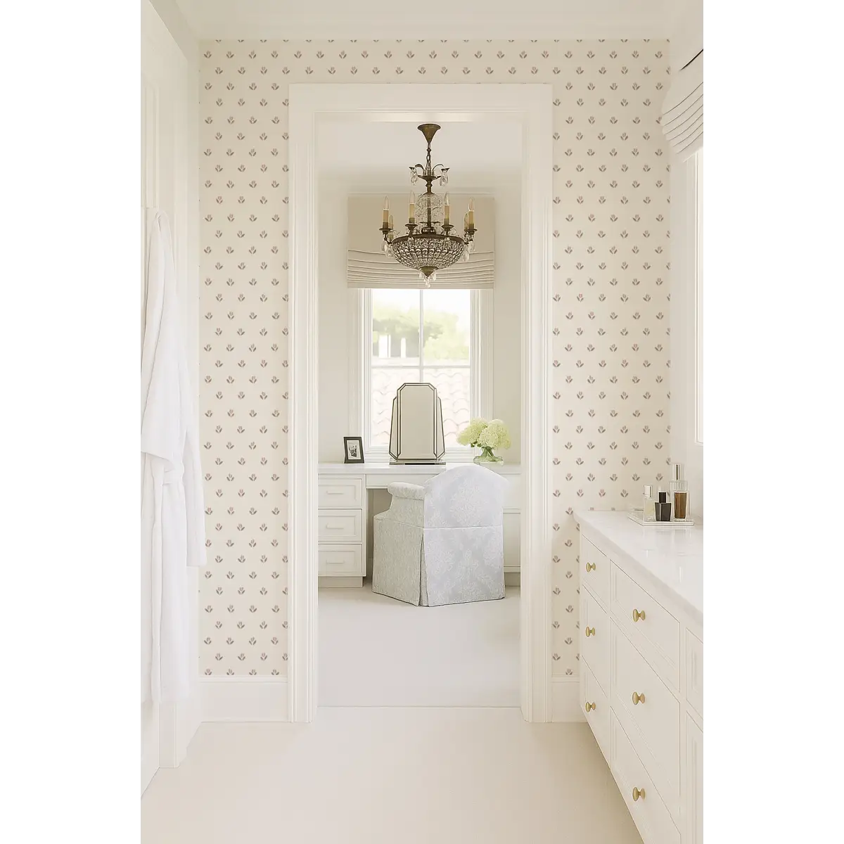 Baylor Wallpaper - Flower Dots for Baby - by Hufton Studio - Loomwell Home Goods