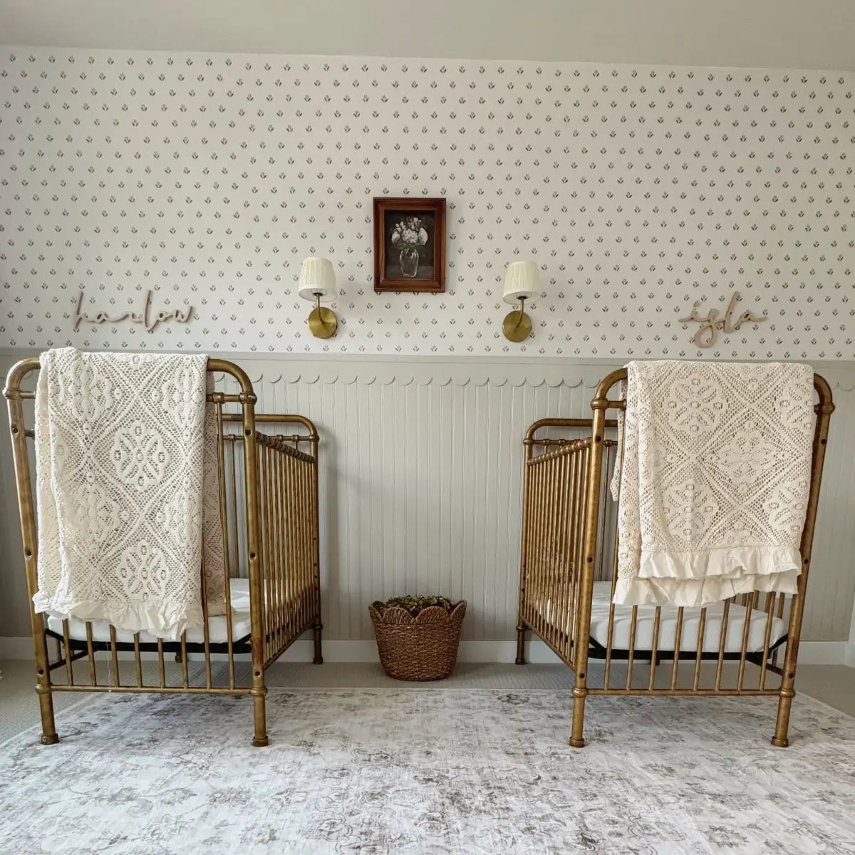 Baylor Wallpaper - Flower Dots for Baby - by Hufton Studio - Loomwell Home Goods