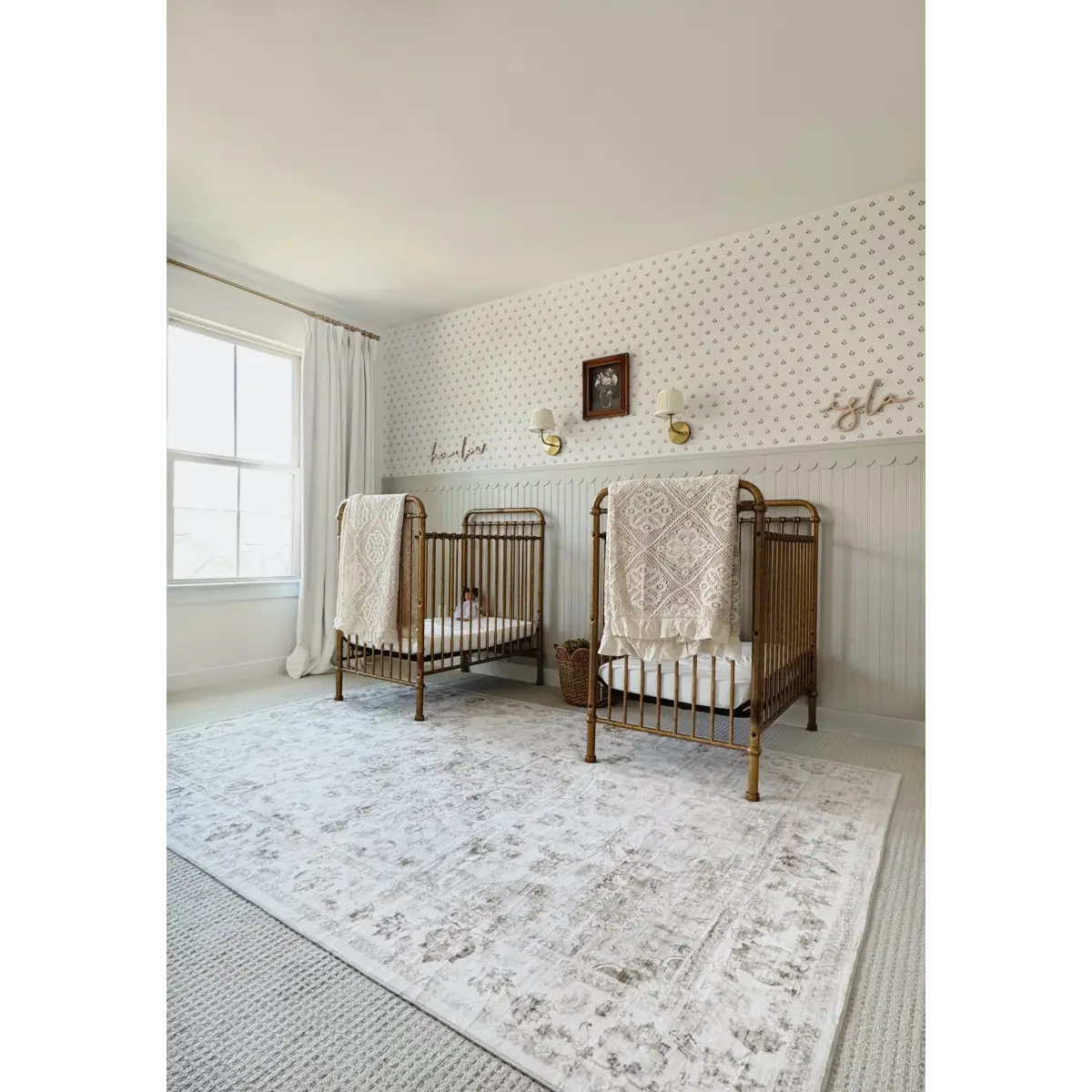 Baylor Wallpaper - Flower Dots for Baby - by Hufton Studio - Loomwell Home Goods
