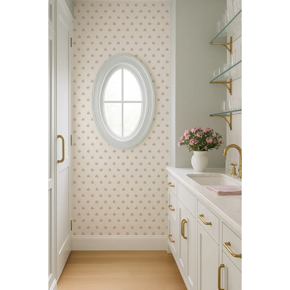 Baylor Wallpaper - Flower Dots for Baby - by Hufton Studio - Loomwell Home Goods