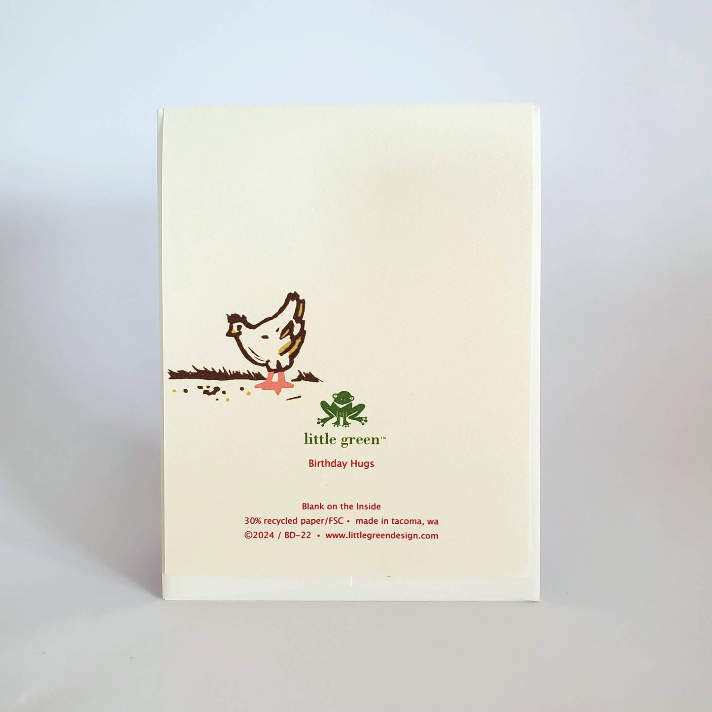 Birthday Hug Chicken Greeting Card