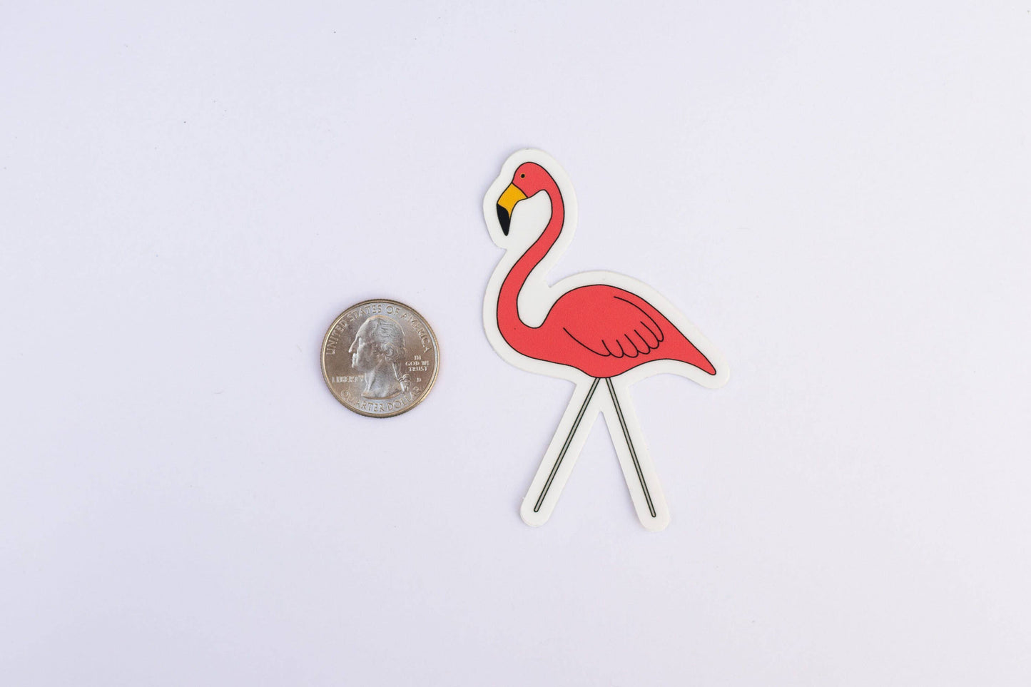 Vintage Plastic Lawn Flamingo Magnet