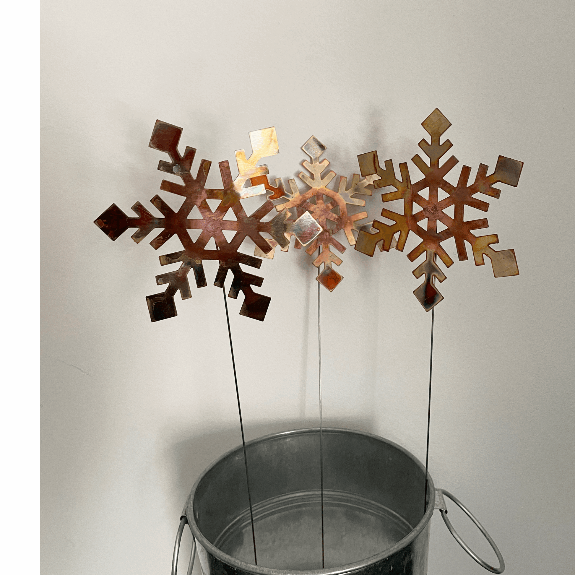 Snowflake Garden Stake - Extra Large - Copper - Clever Goods by Annabelle Noel Designs