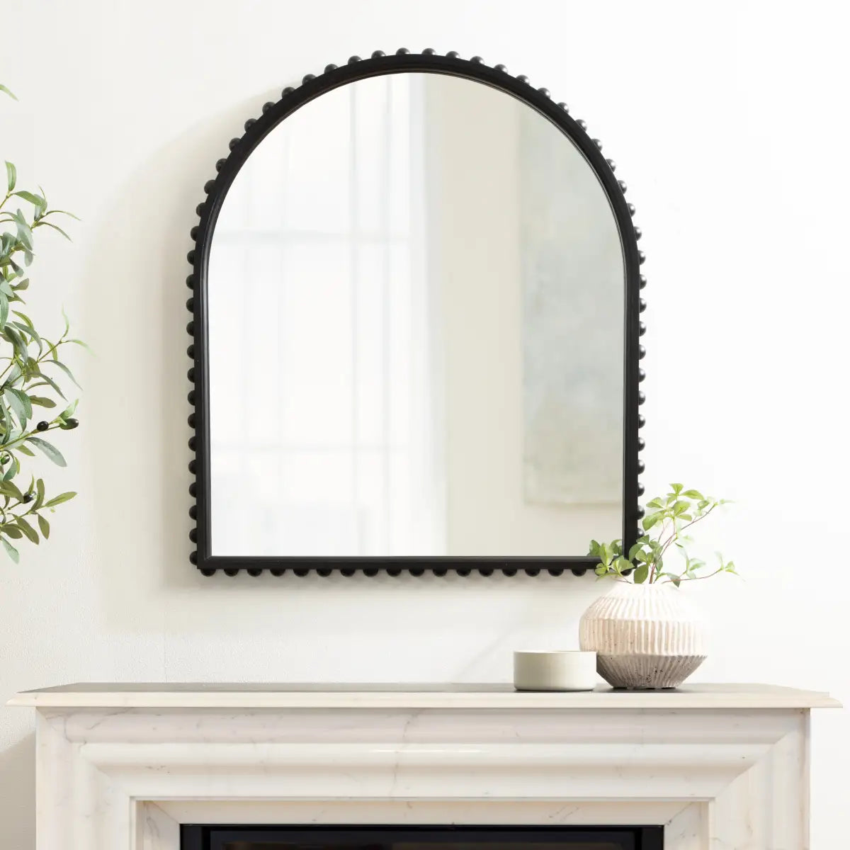 Beadbrook Beaded Arch Wall Mirror - kateandlaurel
