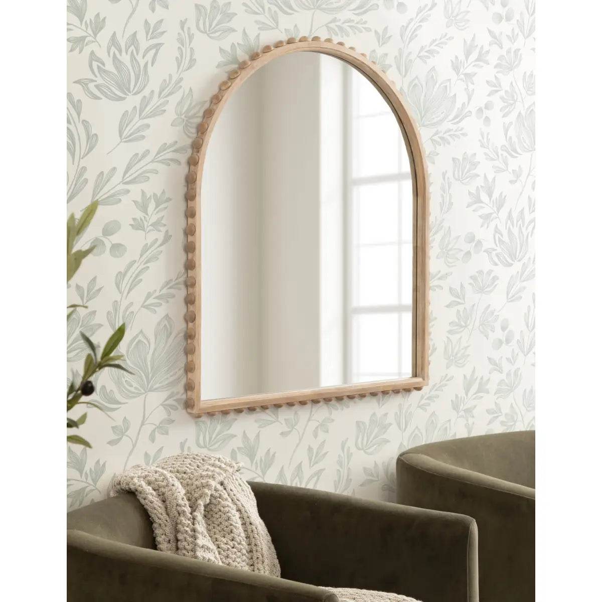 Beadbrook Beaded Arch Wall Mirror - kateandlaurel