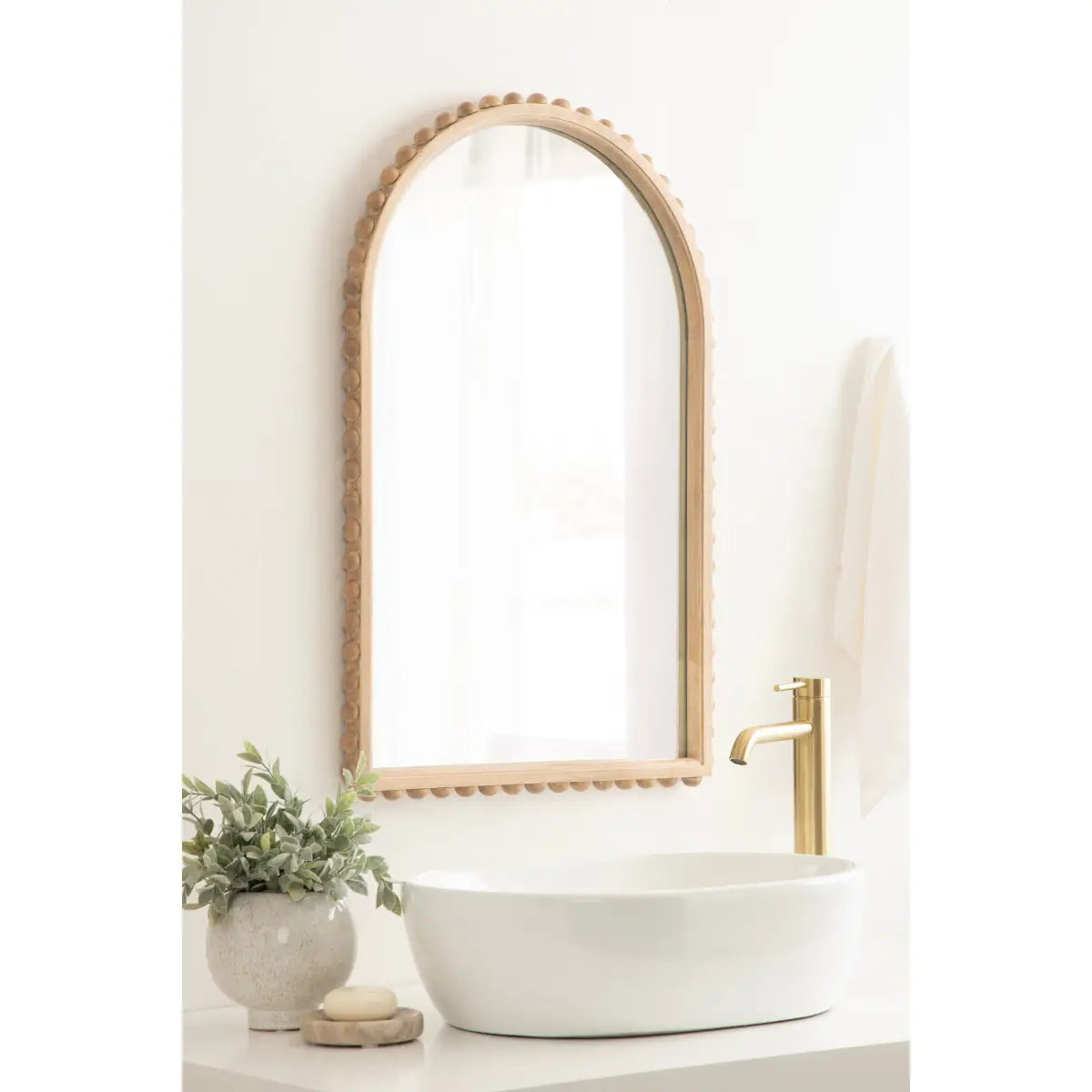 Beadbrook Beaded Arch Wall Mirror - kateandlaurel
