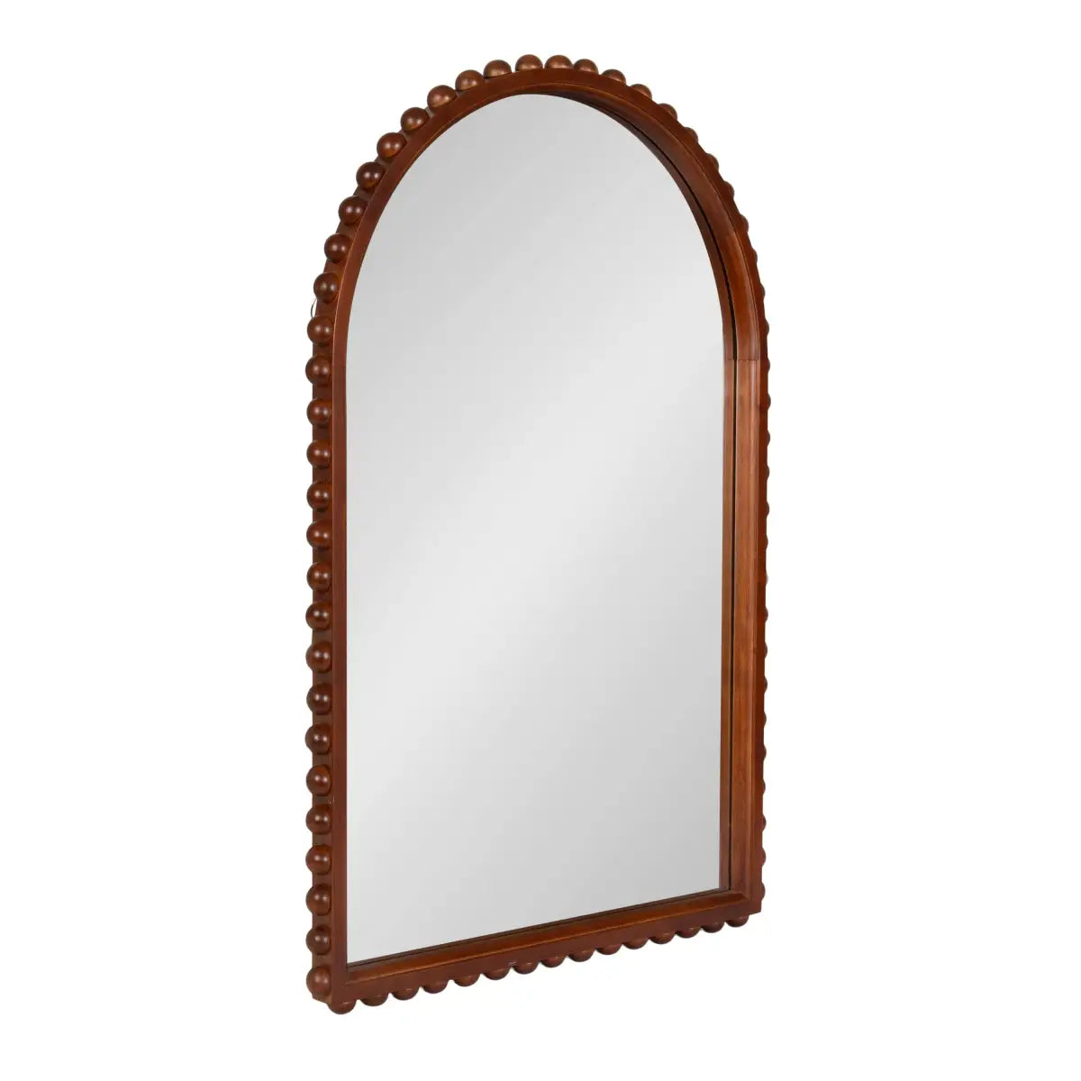 Beadbrook Beaded Arch Wall Mirror - Walnut Brown / 20x30 - kateandlaurel