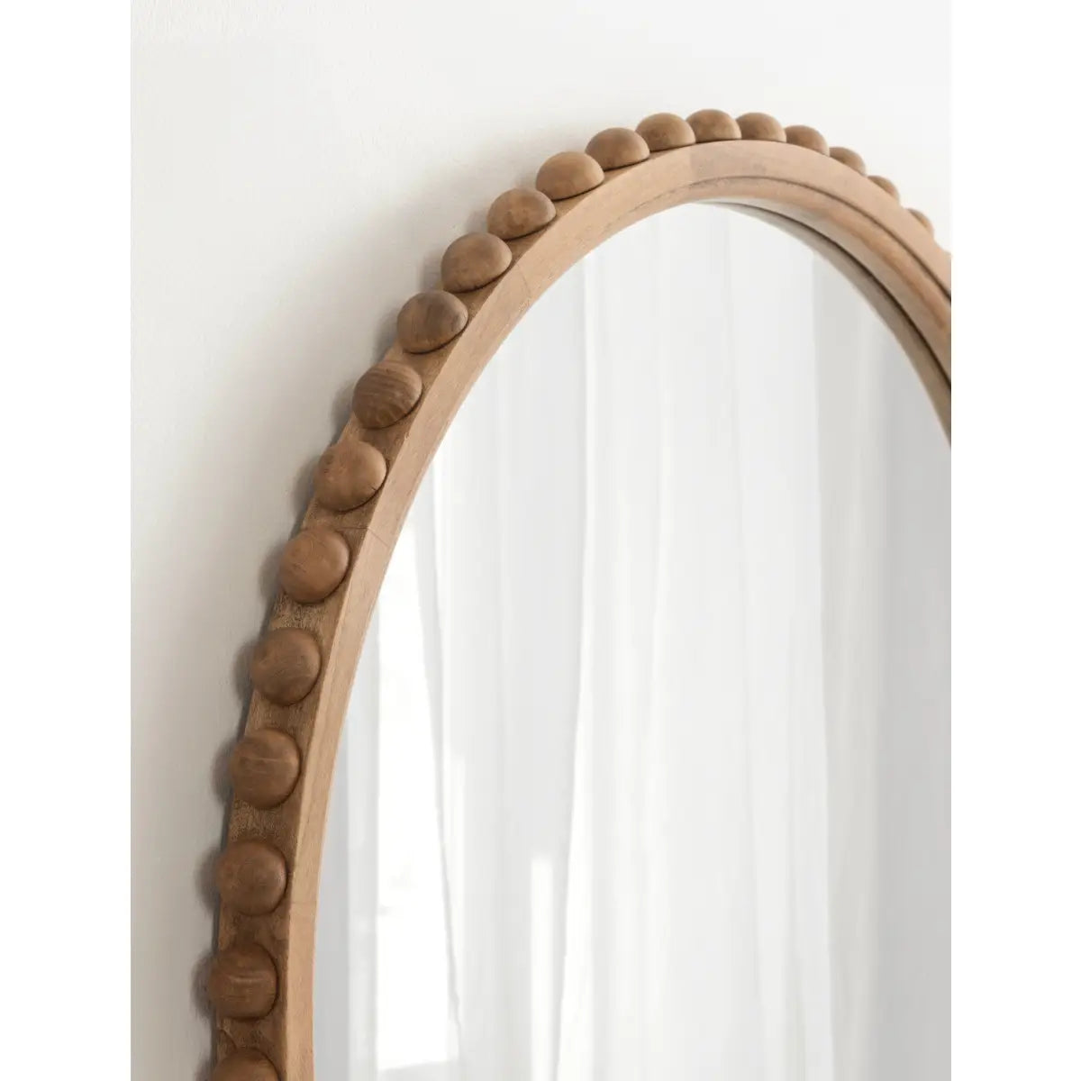 Beadbrook Beaded Round Wall Mirror - kateandlaurel