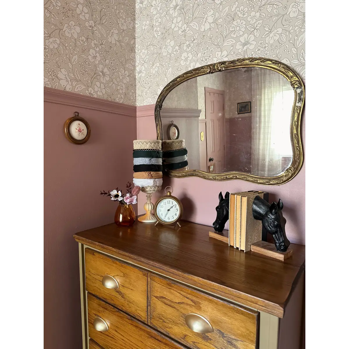 Beatrice Wallpaper - Bold Detailed Flowers - by Daphne and Sage - Loomwell Home Goods