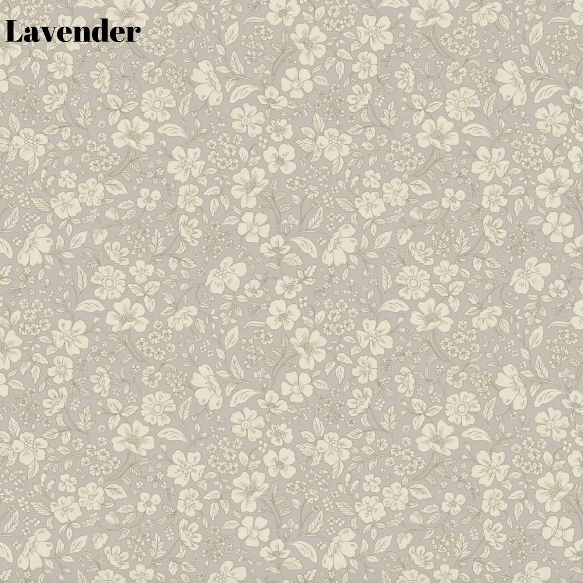 Beatrice Wallpaper - Bold Detailed Flowers - by Daphne and Sage - Sample 1 foot by 1 foot / Lavender - Loomwell Home