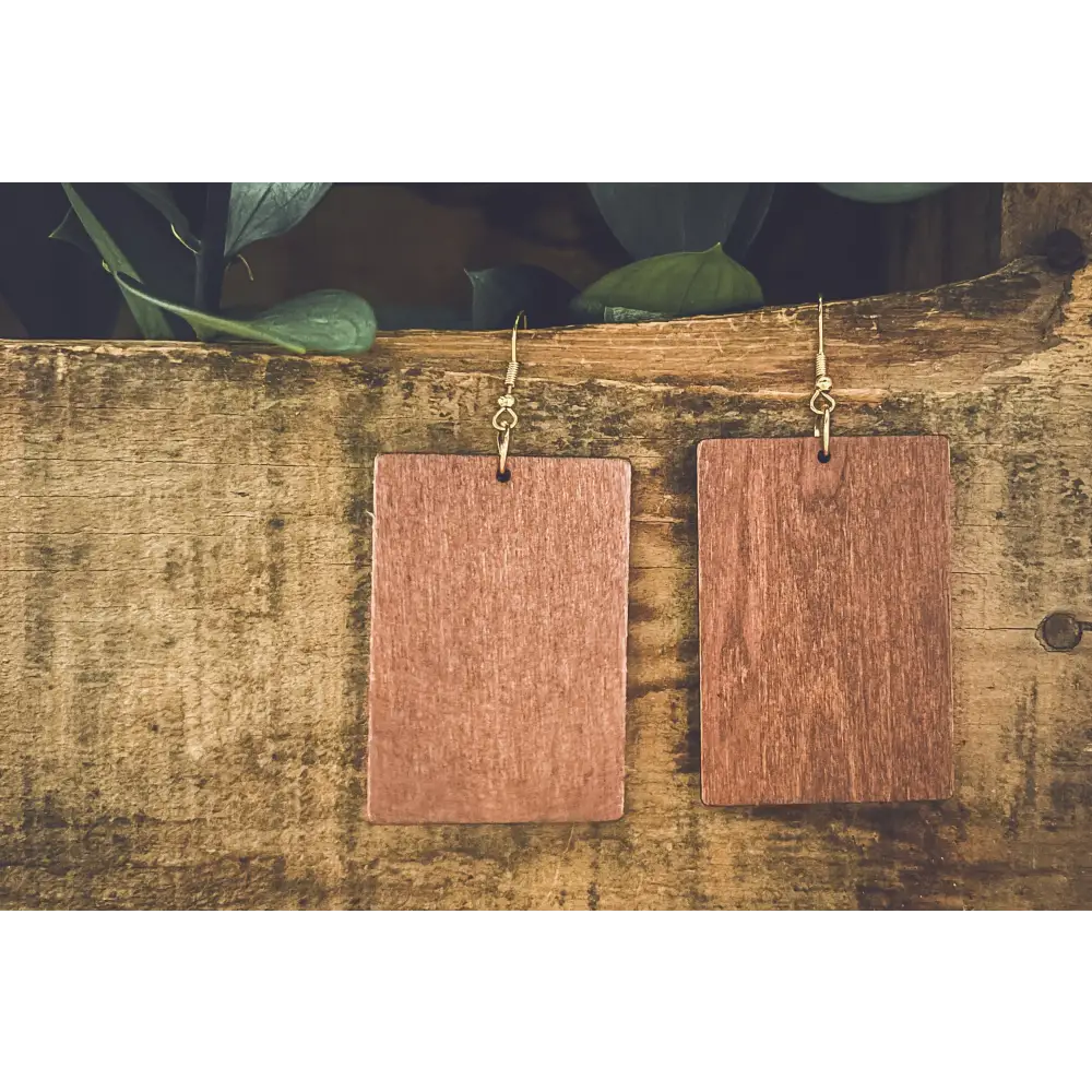 Beautiful Boho Wooden Drop Earrings - Rooted Home Goods