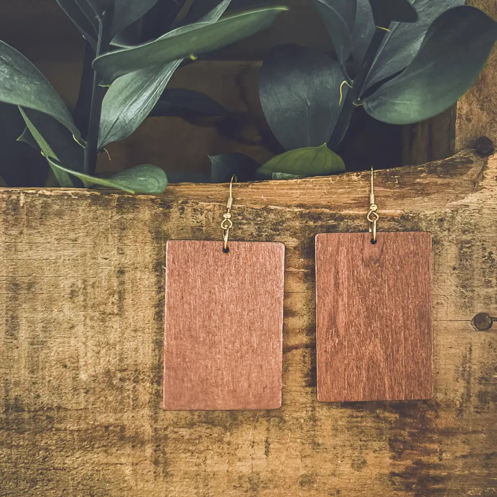 Beautiful Boho Wooden Drop Earrings - Rooted Home Goods