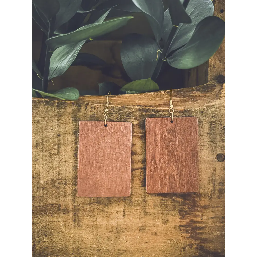 Beautiful Boho Wooden Drop Earrings - Rooted Home Goods