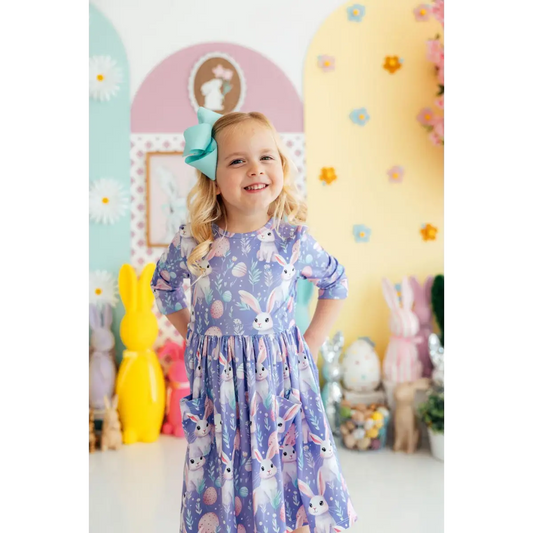 Pocket Twirl Dress - Beautiful Bunnies - Spring and Easter - Mila & Rose ®