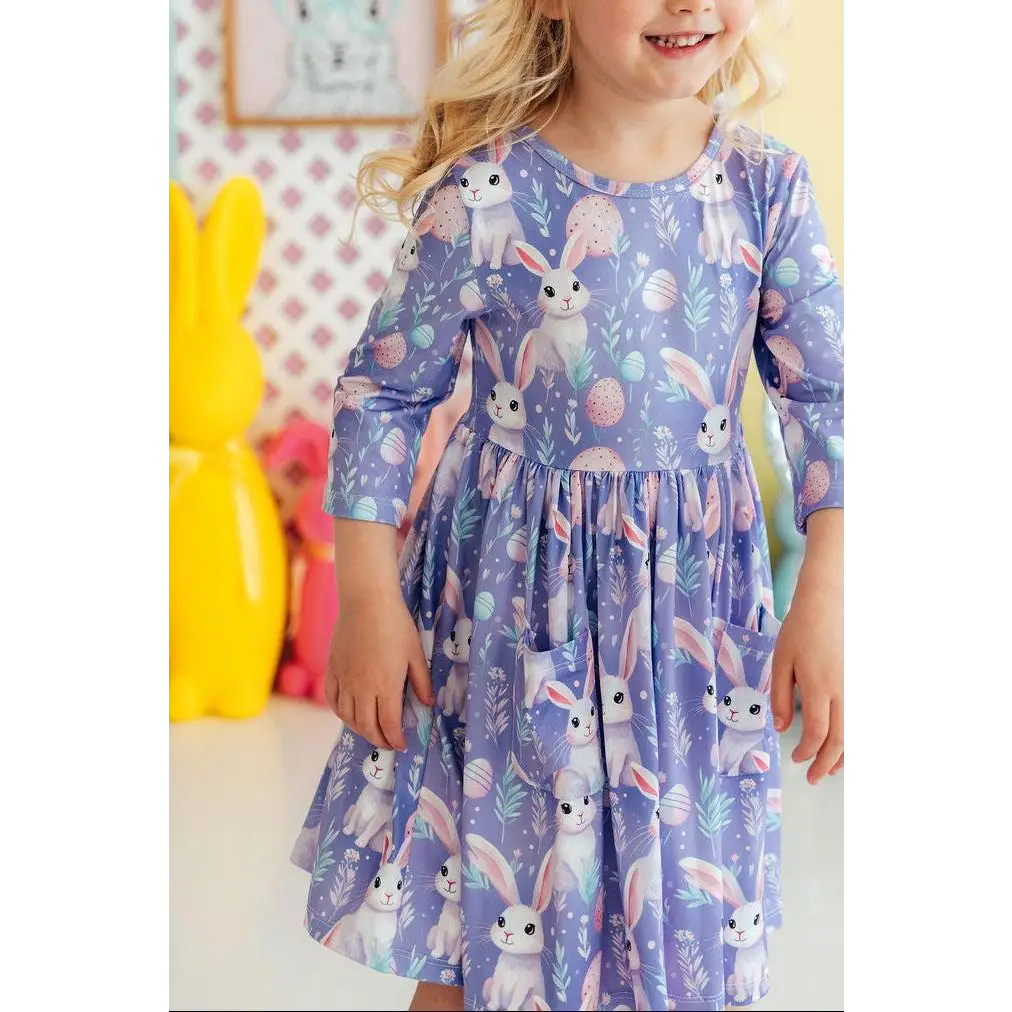 Pocket Twirl Dress - Beautiful Bunnies - Spring and Easter - Mila & Rose ®