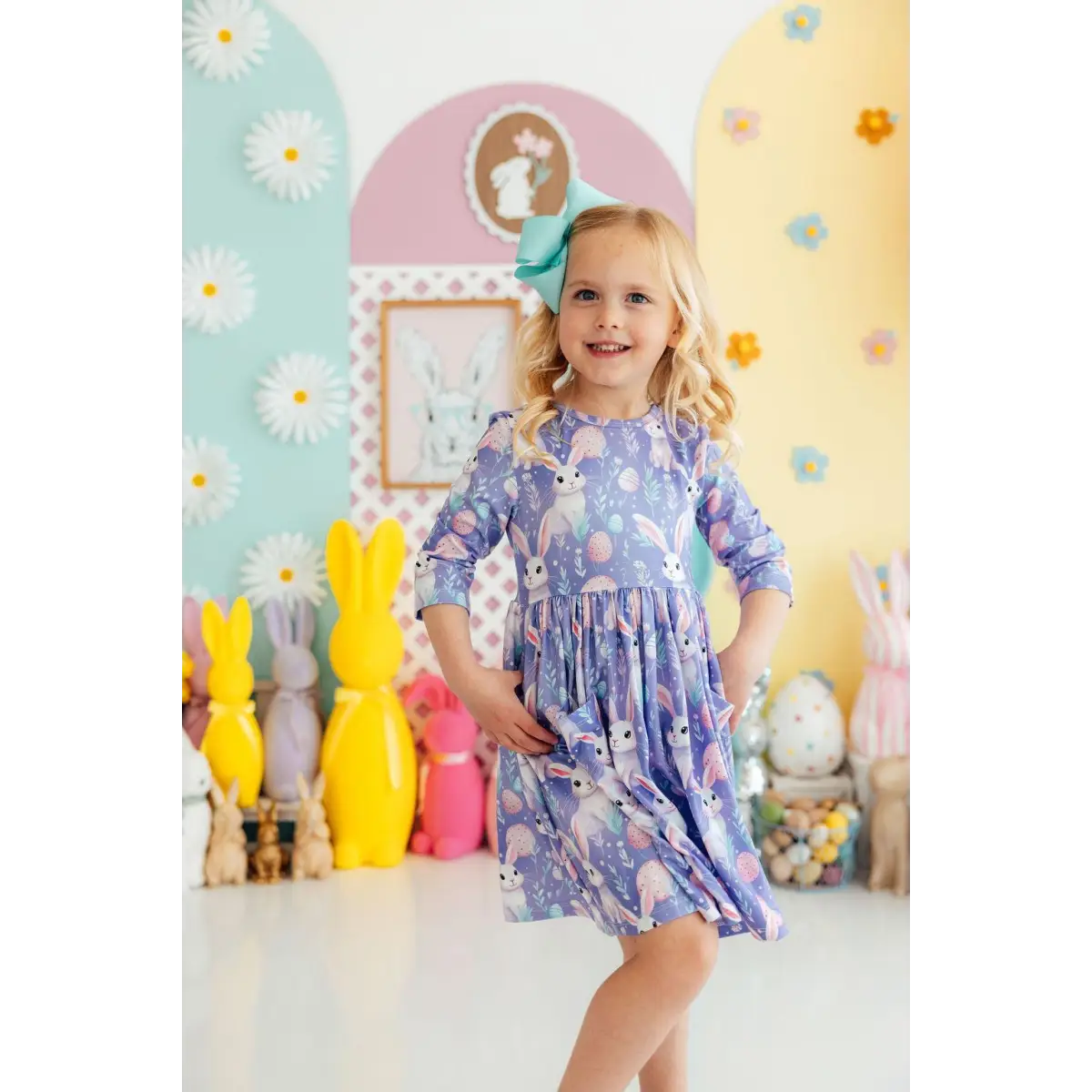 Pocket Twirl Dress - Beautiful Bunnies - Spring and Easter - Mila & Rose ®