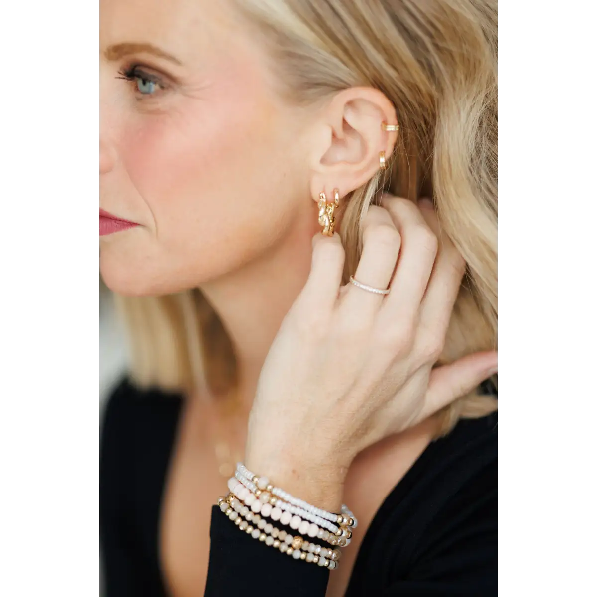 Chunky Gold Twist Earrings - Rooted Home Goods