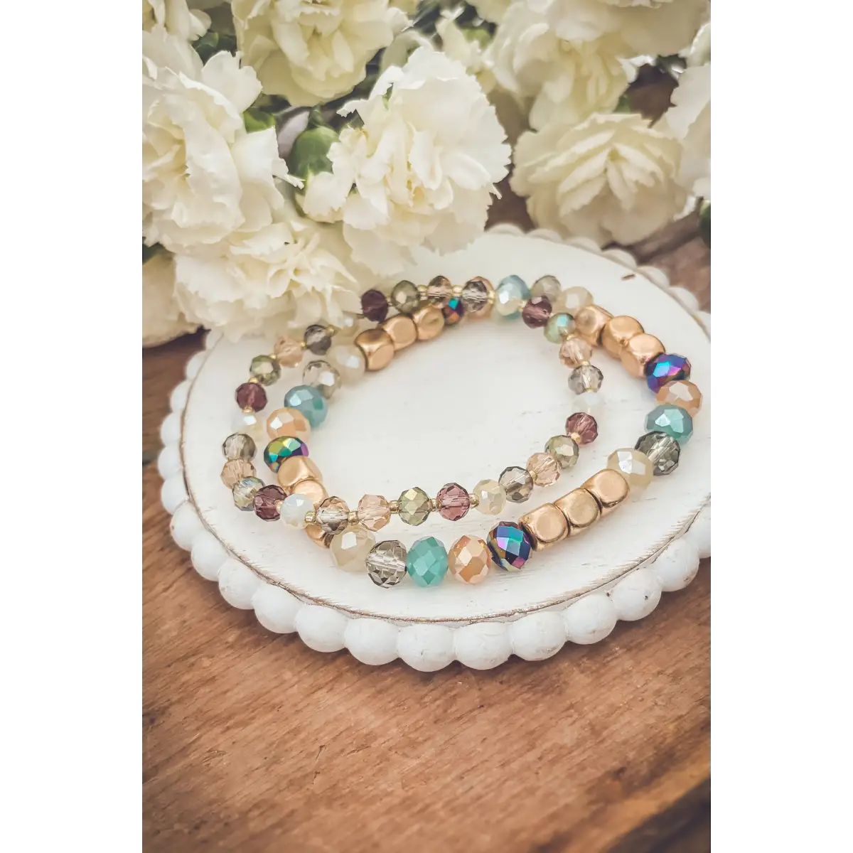 Colorful Stacking Bead Bracelet Set - Rooted Home Goods