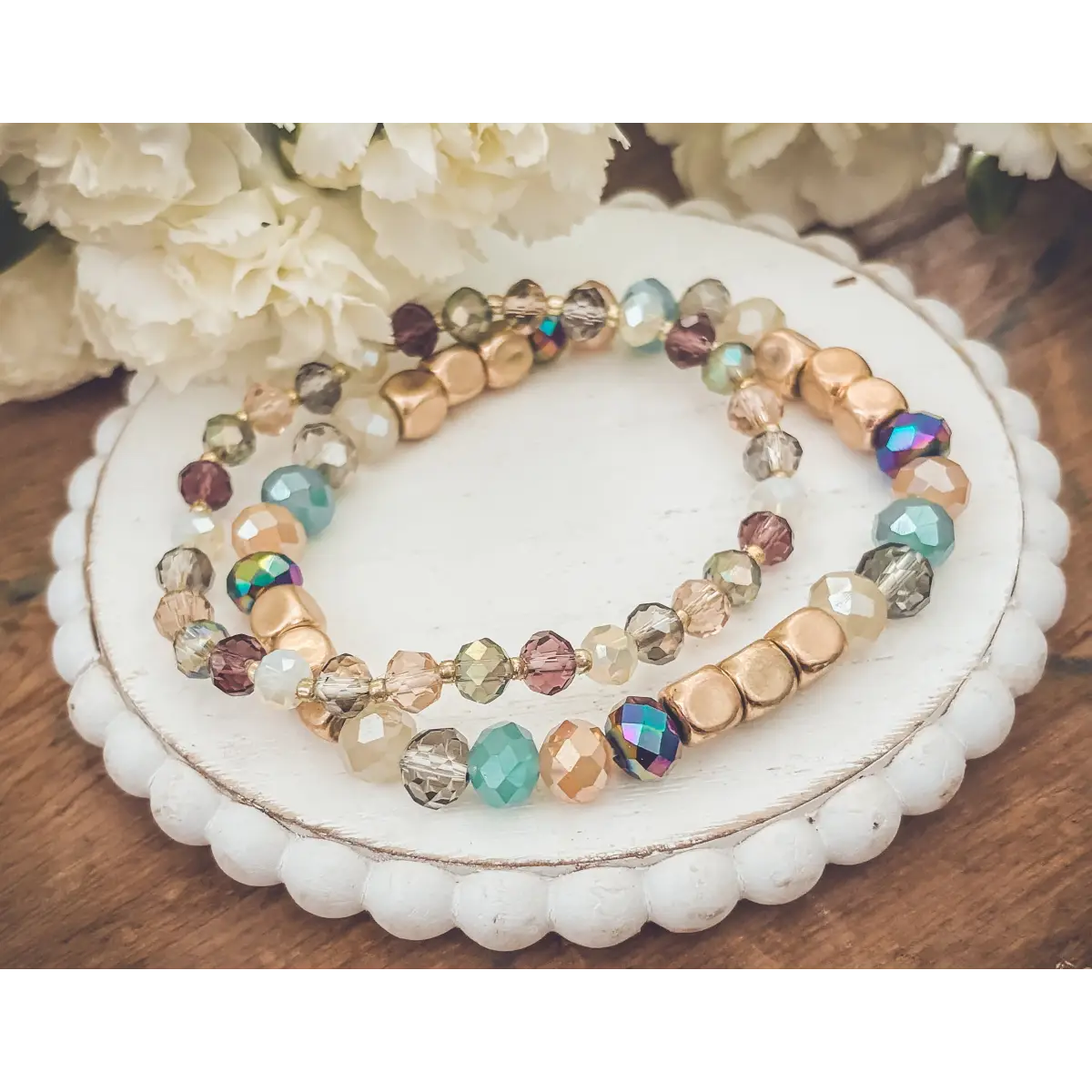 Colorful Stacking Bead Bracelet Set - Rooted Home Goods