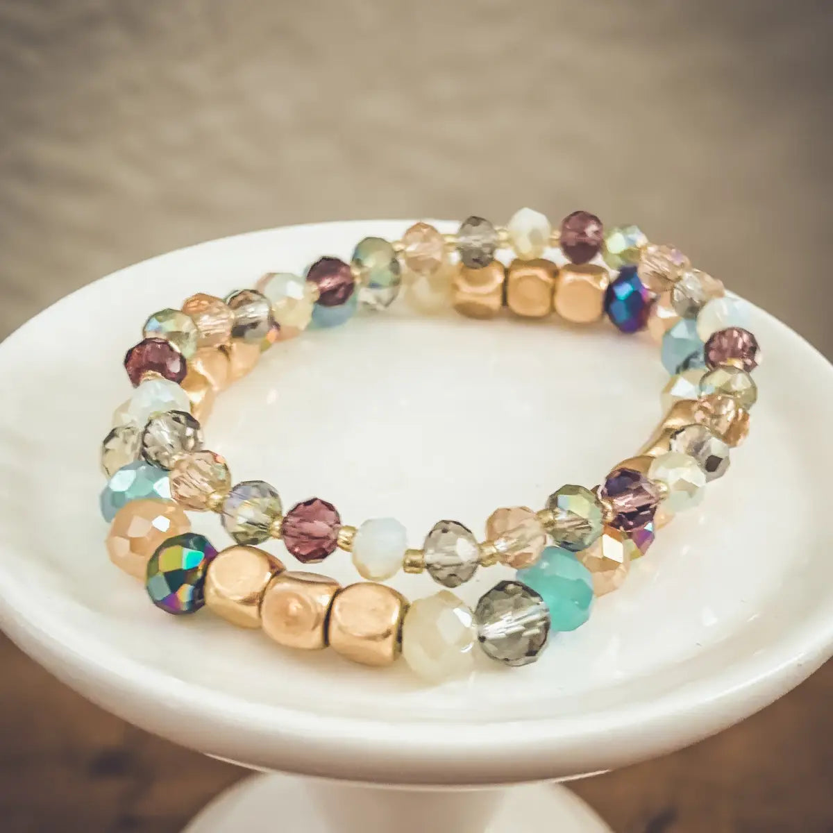 Colorful Stacking Bead Bracelet Set - Rooted Home Goods