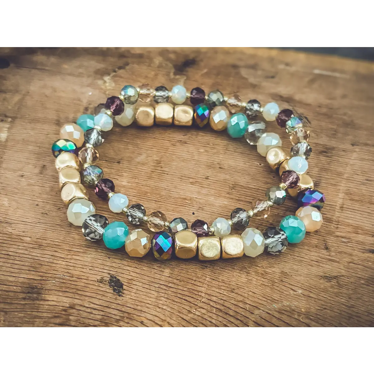 Colorful Stacking Bead Bracelet Set - Rooted Home Goods