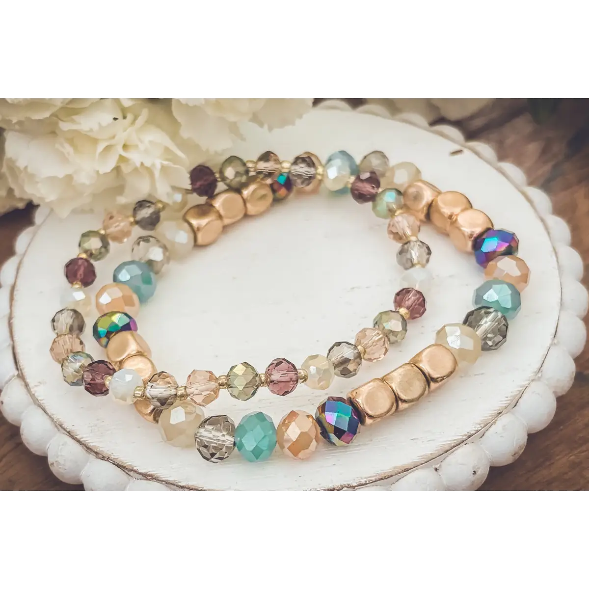 Colorful Stacking Bead Bracelet Set - Rooted Home Goods