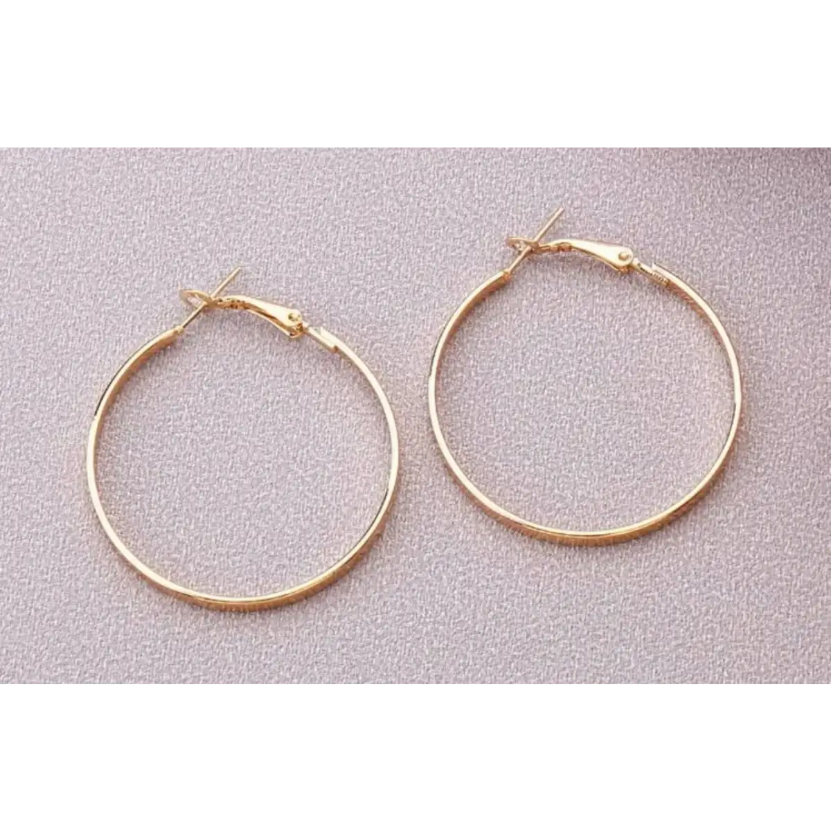 Flat Gold Hoop Earrings - Rooted Home Goods