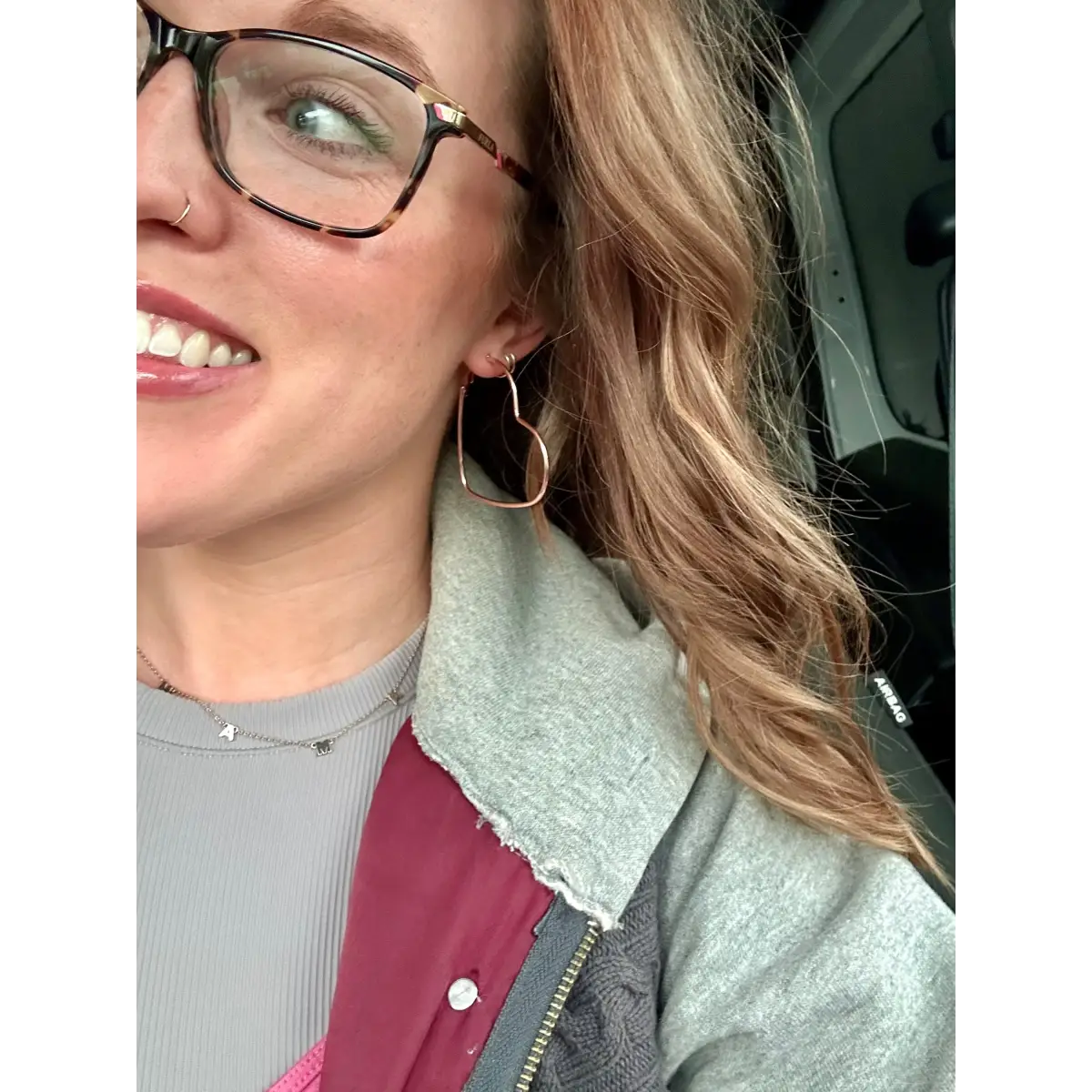 Silver Heart Hoop Earrings - Rooted Home Goods