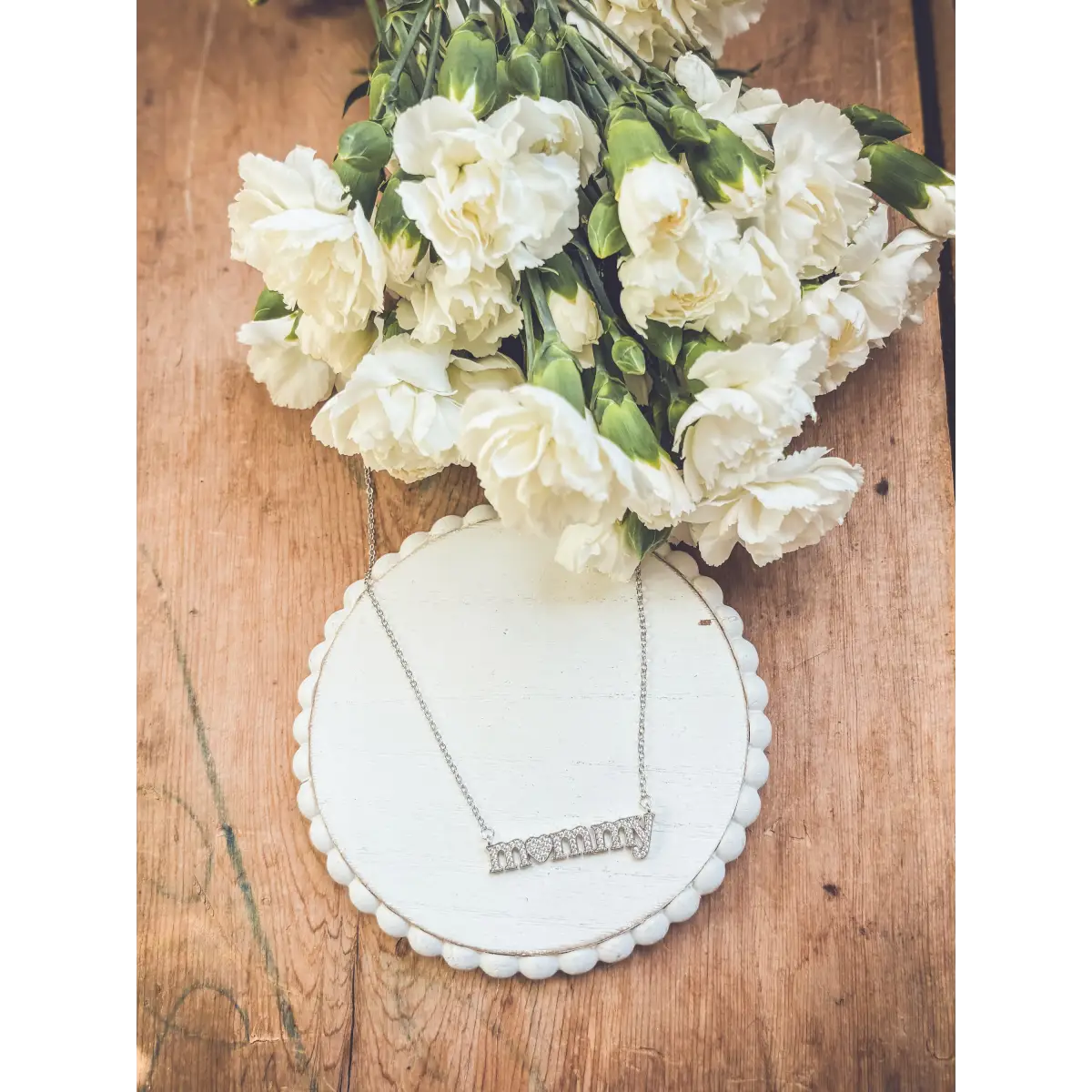 Beautiful Silver Mommy Necklace - Rooted Home Goods