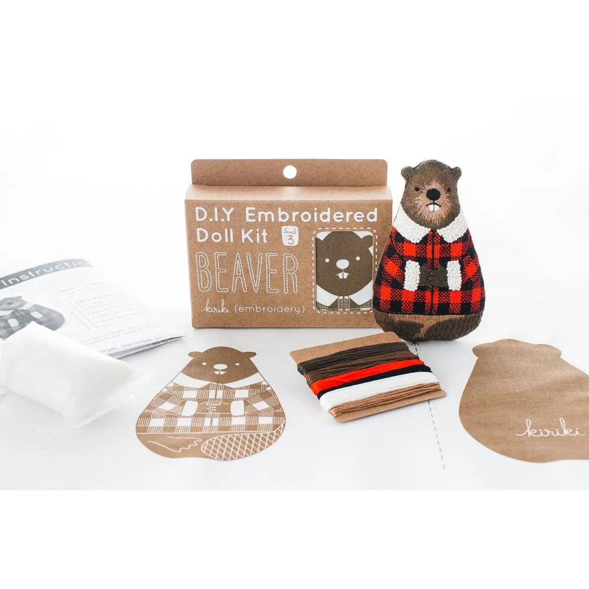 Beaver - Embroidery Kit - Kiriki Press
