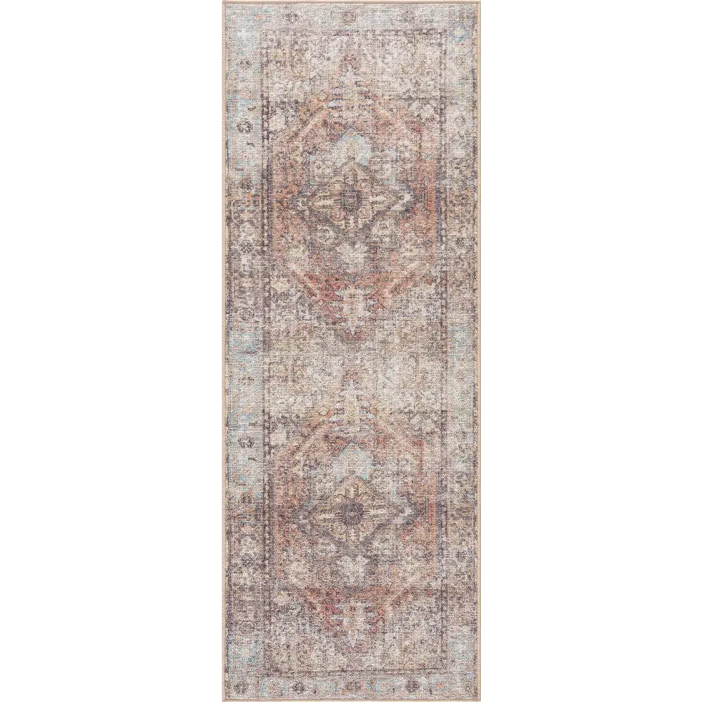 Beck Peach Washable Area Rug - Boutique Rugs