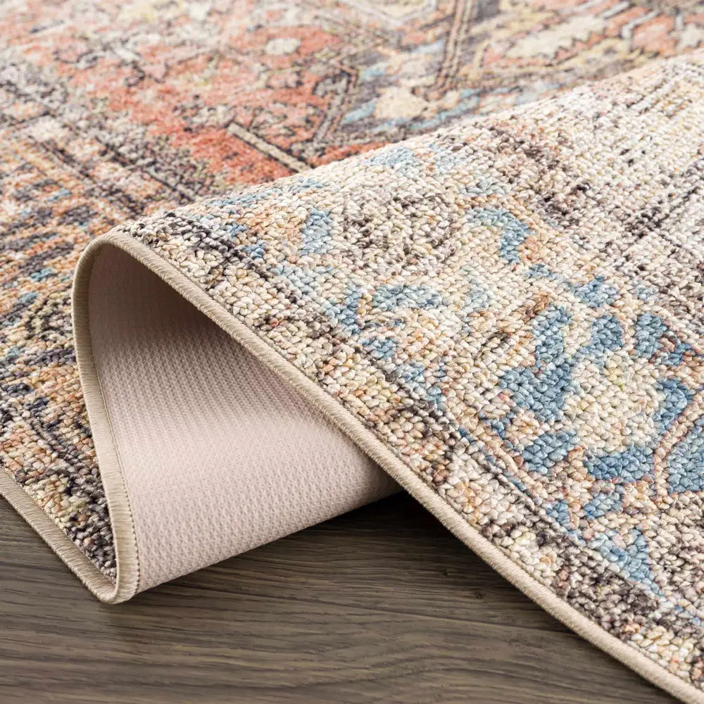 Beck Peach Washable Area Rug - Boutique Rugs