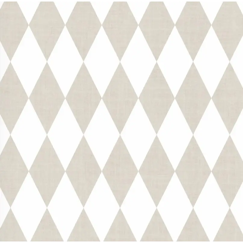 Becker Wallpaper - Diamond Harlequin - by Brittany Polatis Design - 2 feet by 10 feet / Beige / Large - Loomwell Home