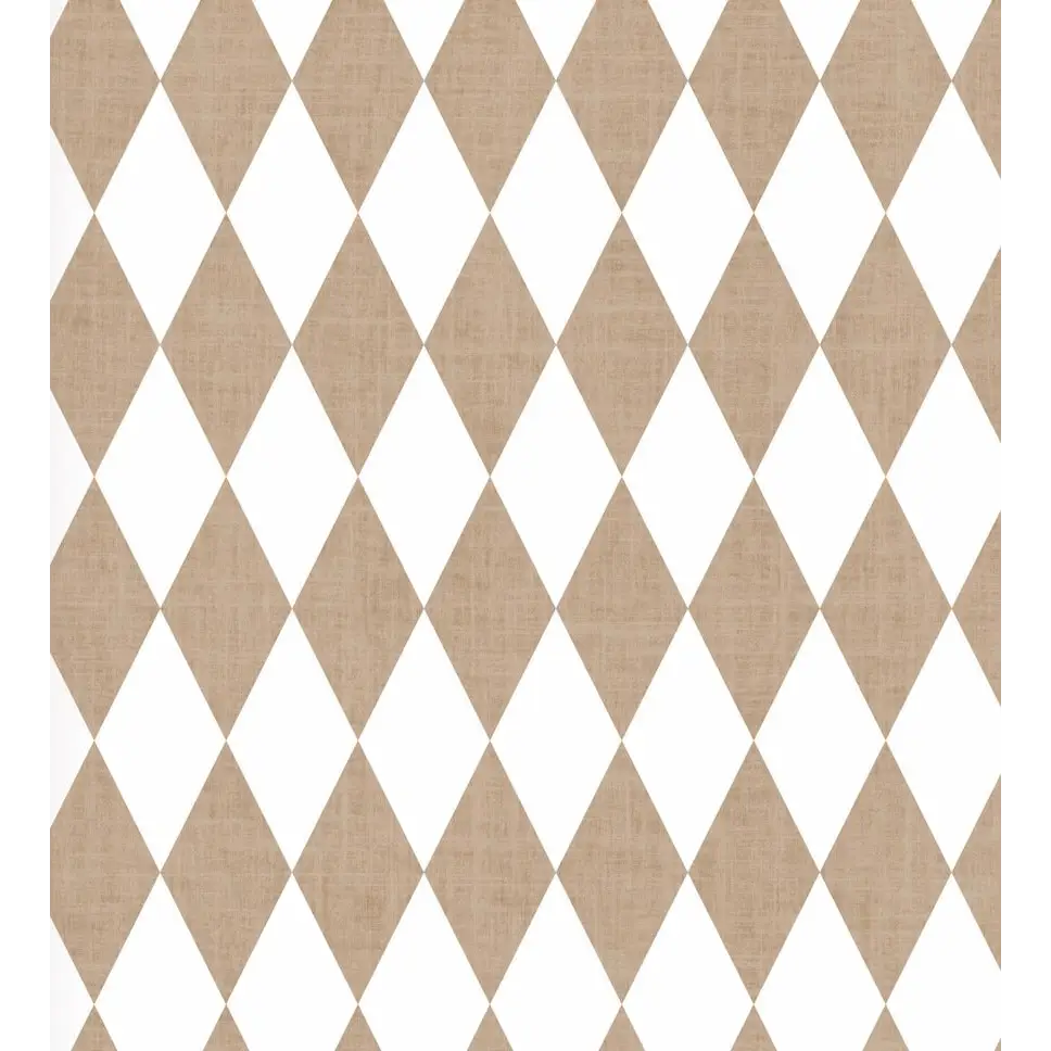 Becker Wallpaper - Diamond Harlequin - by Brittany Polatis Design - 2 feet by 9 feet / Neutral / Large - Loomwell Home