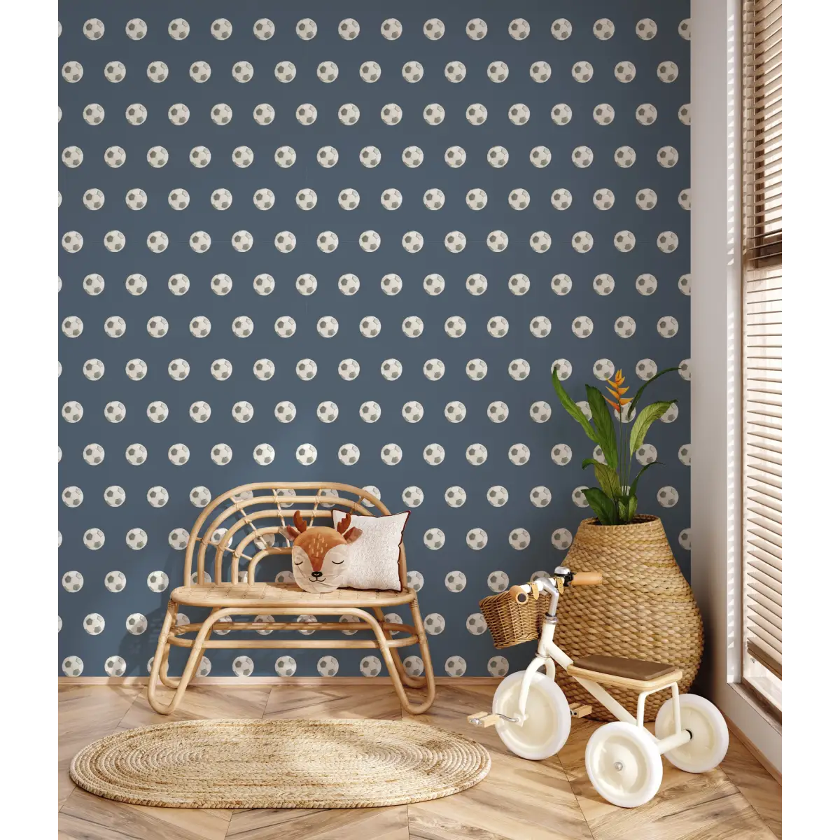 Beckham Wallpaper - Soccer Balls - by Hailey Kiefer - Loomwell Home Goods